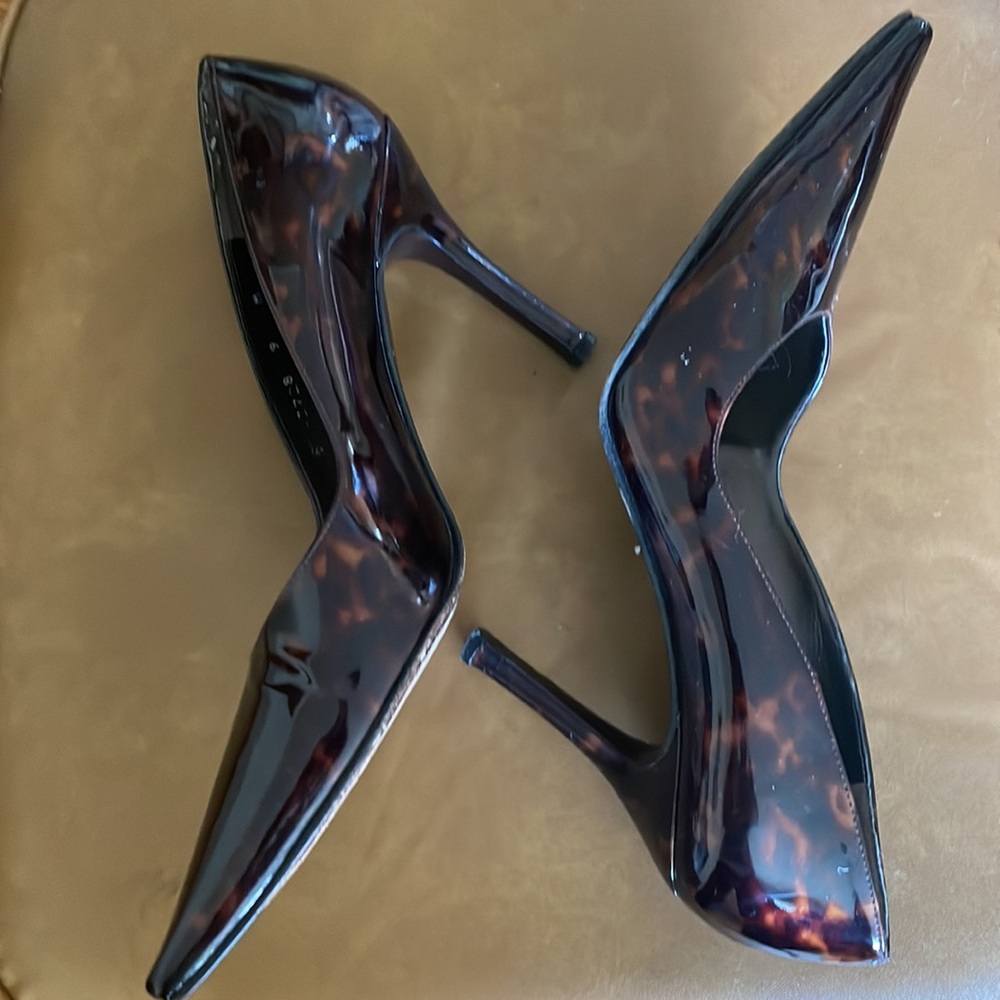 Stuart Weitzman Medium Width Patent Tortoishell P… - image 4